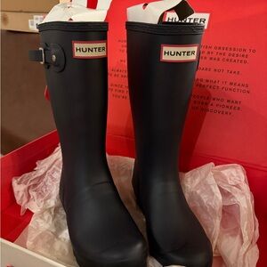 Hunter Navy Rain Boots